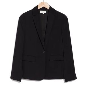 Vince Notch Lapel Blazer in Black Size 8 Gently Used Officewear Quiet Luxury